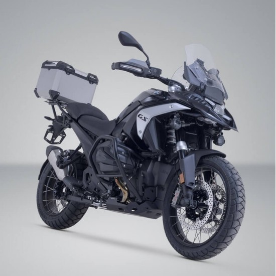 Σετ βάσης και βαλίτσας topcase SW-Motech TRAX ADV BMW R 1300 GS ασημί