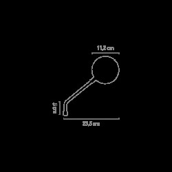 Καθρέπτης universal Chaft Reversible Rond M10 μαύρος