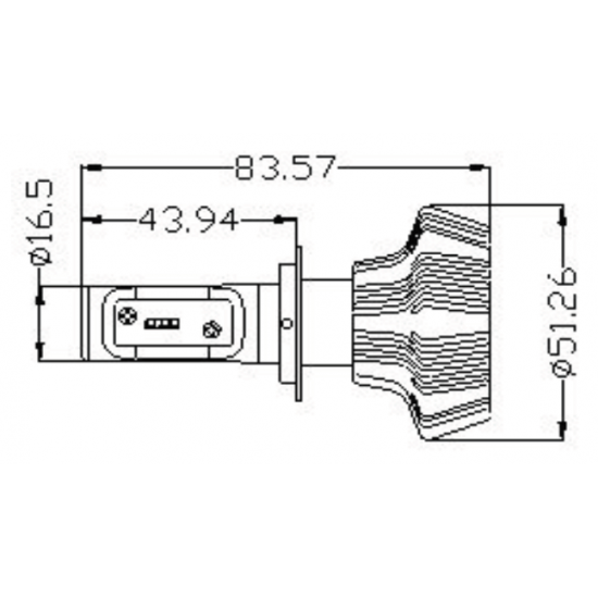 Λάμπα Heleco H7 LED 22W-6500K