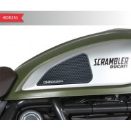 Πλαϊνά προστατευτικά ντεποζίτου έλξης One Design HDR Ducati Scrambler 15-18 μαύρα