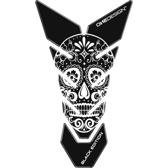 Tankpad One Design black edition skull 4 λευκό μαύρο Tankpad One Design black edition skull 4 λευκό μαύρο