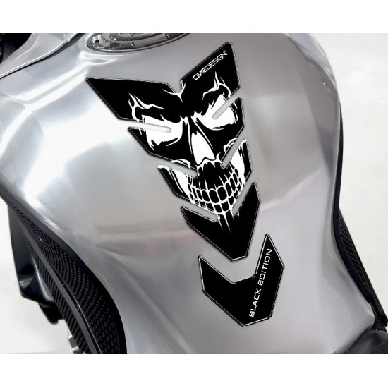 Tankpad One Design black edition skull 5 λευκό μαύρο Tankpad One Design black edition skull 5 λευκό μαύρο