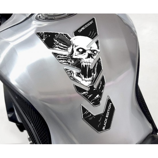 Tankpad One Design black edition skull 6 λευκό μαύρο Tankpad One Design black edition skull 6 λευκό μαύρο