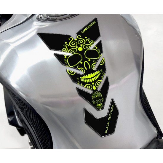 Tankpad One Design black edition skull 2 fluo κίτρινο μαύρο Tankpad One Design black edition skull 2 fluo κίτρινο μαύρο
