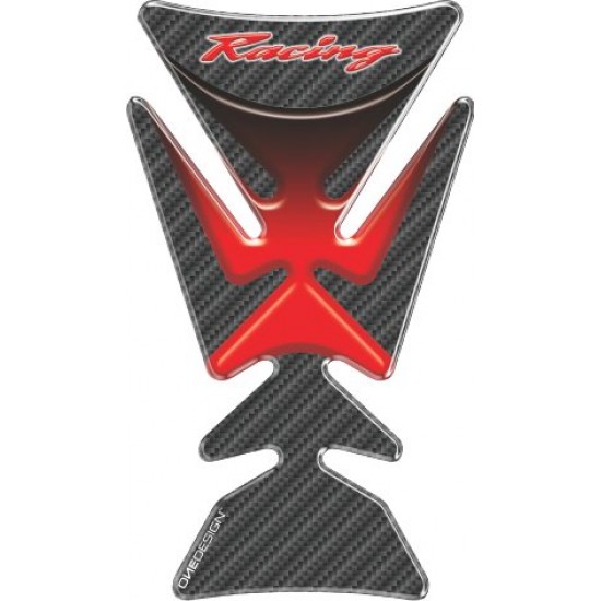 Tankpad One Design racing carbon look κόκκινο Tankpad One Design racing carbon look κόκκινο