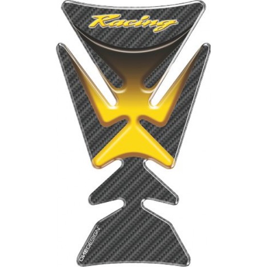Tankpad One Design racing carbon look κίτρινο Tankpad One Design racing carbon look κίτρινο