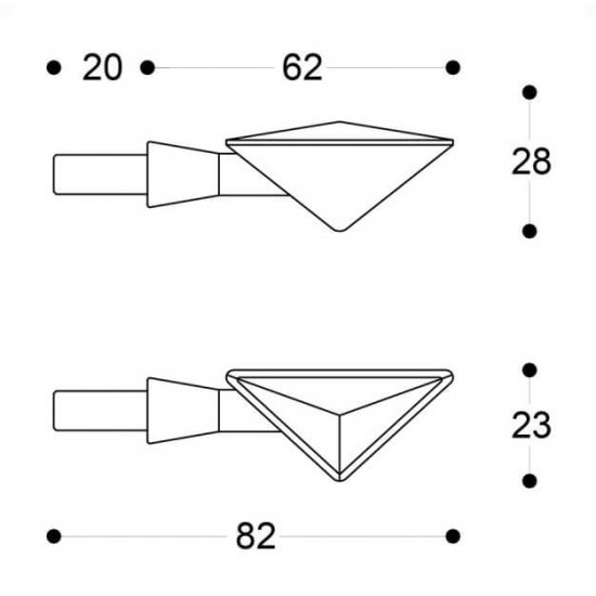 Φλας LED universal Barracuda Z-Led B-Lux μπλε (σετ)