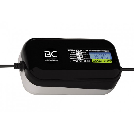 Φορτιστής-συντηρητής μπαταρίας και tester BC Battery Controller 3500 EVO+ με οθόνη ενδείξεων Φορτιστής-συντηρητής μπαταρίας και tester BC Battery Controller 3500 EVO+ με οθόνη ενδείξεων