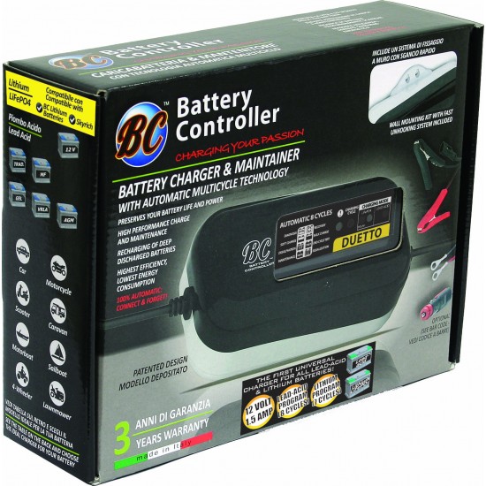 Φορτιστής-συντηρητής μπαταρίας BC Battery Controller Duetto (λιθίου LiFePO4 και όλων των τύπων μπαταριών) Φορτιστής-συντηρητής μπαταρίας BC Battery Controller Duetto (λιθίου LiFePO4 και όλων των τύπων μπαταριών)