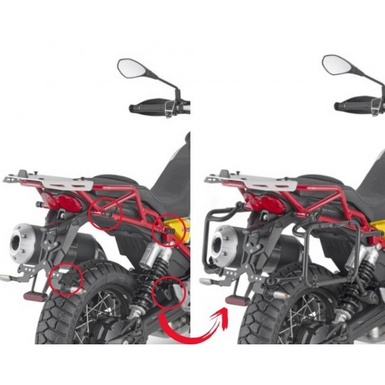 Βάσεις πλαϊνών βαλιτσών GIVI Monokey One Fit Moto Guzzi V85 TT Βάσεις πλαϊνών βαλιτσών GIVI Monokey One Fit Moto Guzzi V85 TT
