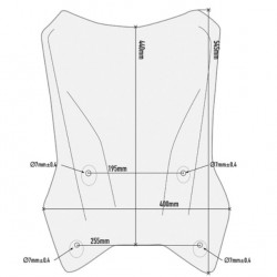 Ζελατίνα Touring GIVI KTM 1290 Super Adventure S/R -20 διάφανη