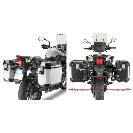 Βάσεις πλαϊνών βαλιτσών GIVI Trekker Outback Triumph Tiger 800/XC/XR -17 Βάσεις πλαϊνών βαλιτσών GIVI Trekker Outback Triumph Tiger 800/XC/XR -17