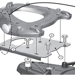 Βάση βαλίτσας topcase GIVI BMW F 650/700/800 GS/Adv.