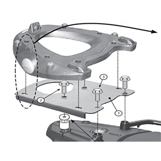 Βάση βαλίτσας topcase GIVI BMW F 650/700/800 GS/Adv. Βάση βαλίτσας topcase GIVI BMW F 650/700/800 GS/Adv.