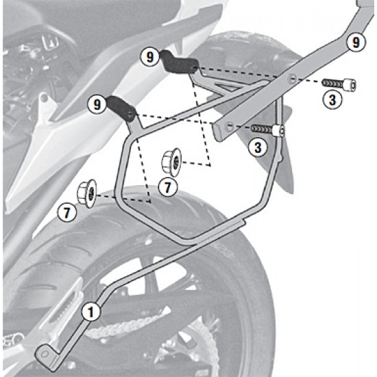 Βάσεις για πλαϊνά σαμάρια & βαλίτσες Easylock Honda NC 700-750 S/X -15 Βάσεις για πλαϊνά σαμάρια & βαλίτσες Easylock Honda NC 700-750 S/X -15