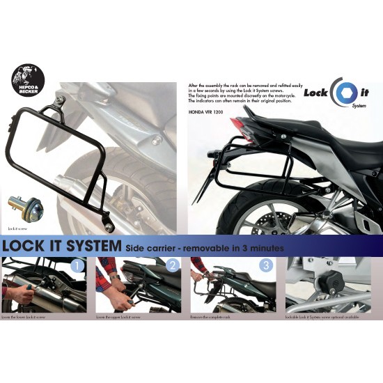 Βάσεις πλαϊνών βαλιτσών Hepco & Becker lock'it Aprilia Mana 850 / GT Βάσεις πλαϊνών βαλιτσών Hepco & Becker lock'it Aprilia Mana 850 / GT