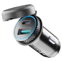 Αντάπτορας αλουμινίου Interphone USB + Type C 4,2A