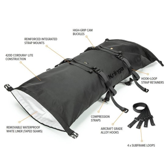 Σακίδιο πολλαπλής χρήσης Kriega Rollpack 40 CORDURA® 40lt. μαύρο