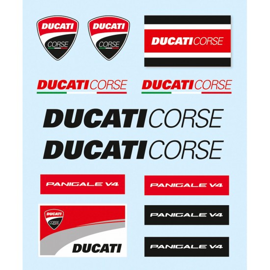 Αυτοκόλλητα Ducati Corse σετ 12 τεμ.