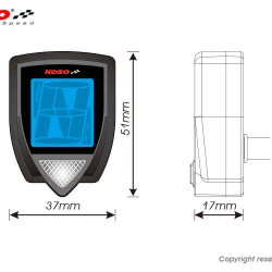 Ψηφιακό όργανο ένδειξης ταχυτήτων KOSO με Shift Light