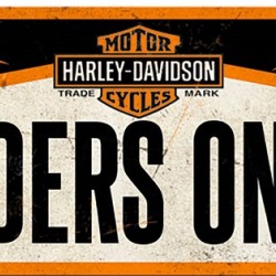 Πινακίδα με λογότυπο Harley-Davidson Riders Only