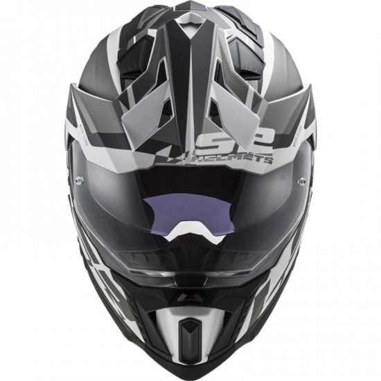 Κράνος LS2 Explorer MX701 Alter λευκό μαύρο ματ Κράνος LS2 Explorer MX701 Alter λευκό μαύρο ματ