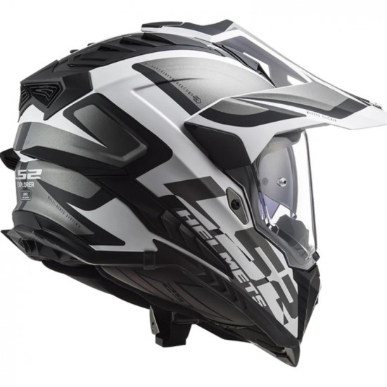 Κράνος LS2 Explorer MX701 Alter λευκό μαύρο ματ Κράνος LS2 Explorer MX701 Alter λευκό μαύρο ματ