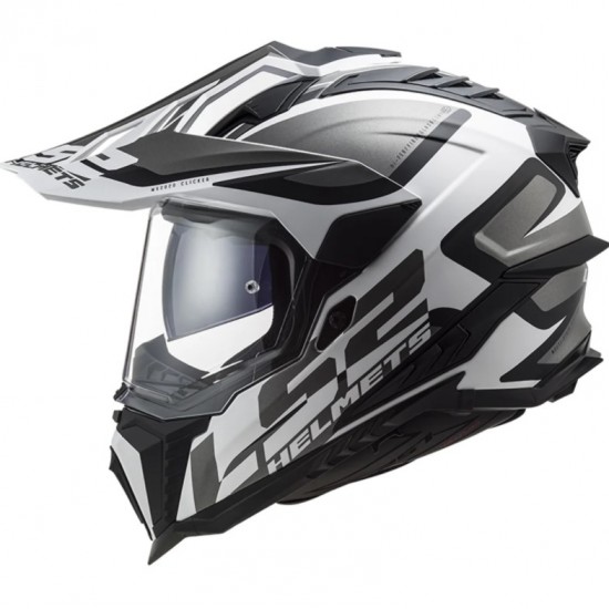 Κράνος LS2 Explorer MX701 Alter λευκό μαύρο ματ Κράνος LS2 Explorer MX701 Alter λευκό μαύρο ματ