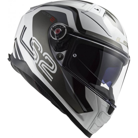 Κράνος LS2 Vector II FF811 Metric λευκό τιτάνιο ασημί Κράνος LS2 Vector II FF811 Metric λευκό τιτάνιο ασημί