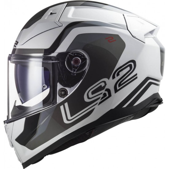 Κράνος LS2 Vector II FF811 Metric λευκό τιτάνιο ασημί Κράνος LS2 Vector II FF811 Metric λευκό τιτάνιο ασημί