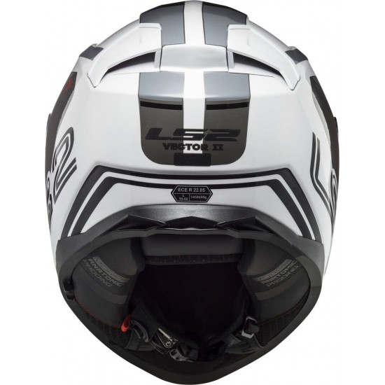 Κράνος LS2 Vector II FF811 Metric λευκό τιτάνιο ασημί Κράνος LS2 Vector II FF811 Metric λευκό τιτάνιο ασημί