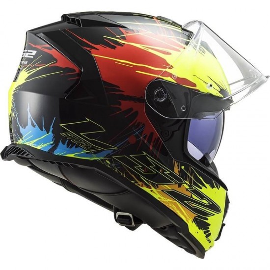 Κράνος LS2 Storm FF800 Drop μαύρο κίτρινο κόκκινο Κράνος LS2 Storm FF800 Drop μαύρο κίτρινο κόκκινο
