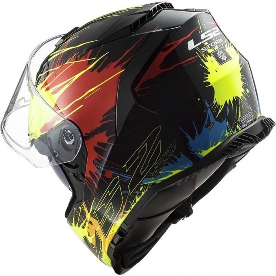 Κράνος LS2 Storm FF800 Drop μαύρο κίτρινο κόκκινο Κράνος LS2 Storm FF800 Drop μαύρο κίτρινο κόκκινο
