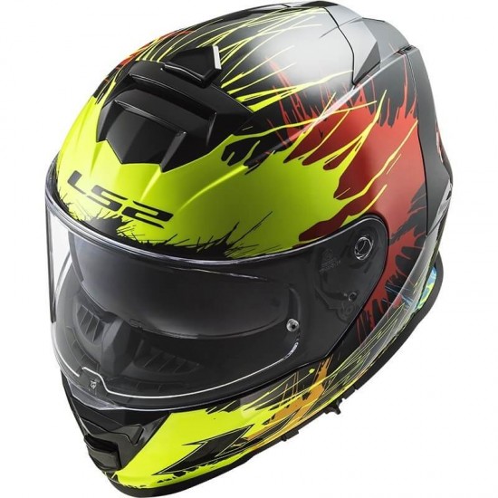 Κράνος LS2 Storm FF800 Drop μαύρο κίτρινο κόκκινο Κράνος LS2 Storm FF800 Drop μαύρο κίτρινο κόκκινο