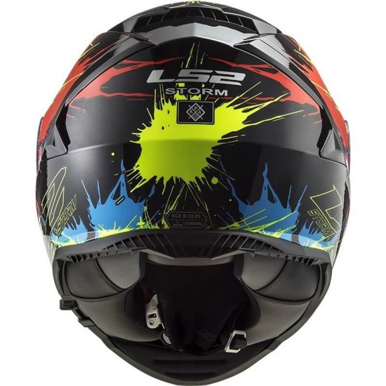 Κράνος LS2 Storm FF800 Drop μαύρο κίτρινο κόκκινο Κράνος LS2 Storm FF800 Drop μαύρο κίτρινο κόκκινο
