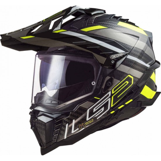 Κράνος LS2 Explorer C MX701 Edge νέον κίτρινο τιτάνιο Κράνος LS2 Explorer C MX701 Edge νέον κίτρινο τιτάνιο