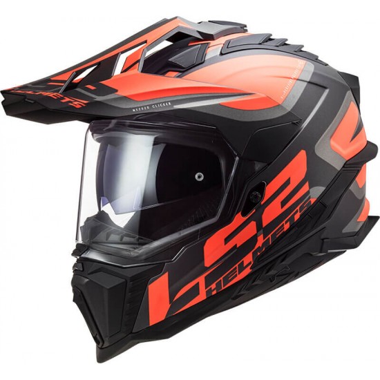 Κράνος LS2 Explorer MX701 Alter μαύρο fluo πορτοκαλί ματ Κράνος LS2 Explorer MX701 Alter μαύρο fluo πορτοκαλί ματ