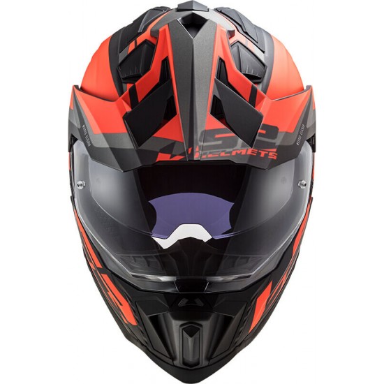 Κράνος LS2 Explorer MX701 Alter μαύρο fluo πορτοκαλί ματ Κράνος LS2 Explorer MX701 Alter μαύρο fluo πορτοκαλί ματ