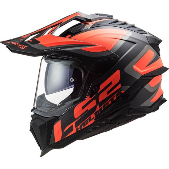 Κράνος LS2 Explorer MX701 Alter μαύρο fluo πορτοκαλί ματ Κράνος LS2 Explorer MX701 Alter μαύρο fluo πορτοκαλί ματ