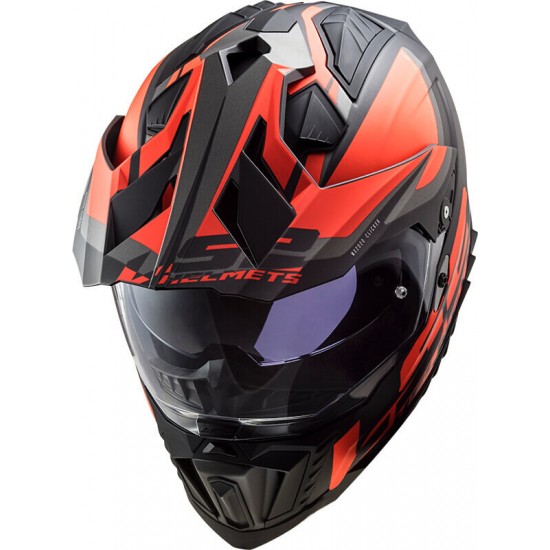 Κράνος LS2 Explorer MX701 Alter μαύρο fluo πορτοκαλί ματ Κράνος LS2 Explorer MX701 Alter μαύρο fluo πορτοκαλί ματ