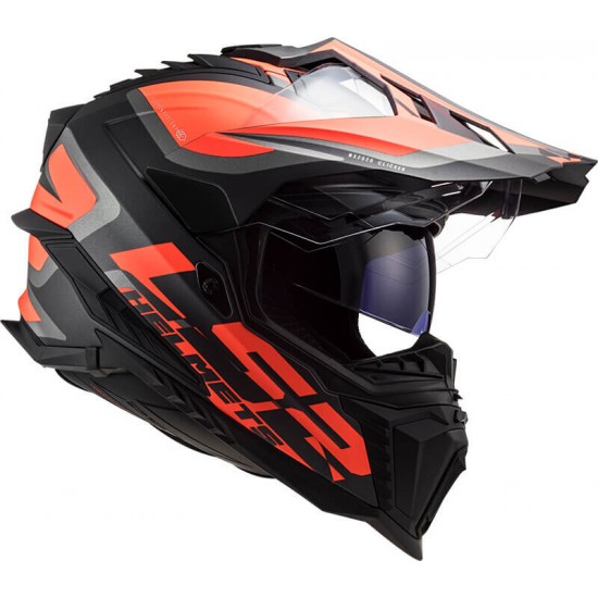 Κράνος LS2 Explorer MX701 Alter μαύρο fluo πορτοκαλί ματ Κράνος LS2 Explorer MX701 Alter μαύρο fluo πορτοκαλί ματ