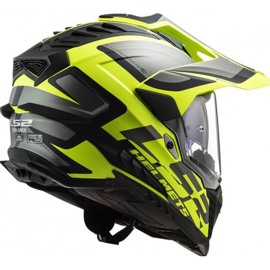 Κράνος LS2 Explorer MX701 Alter μαύρο neon κίτρινο ματ Κράνος LS2 Explorer MX701 Alter μαύρο neon κίτρινο ματ