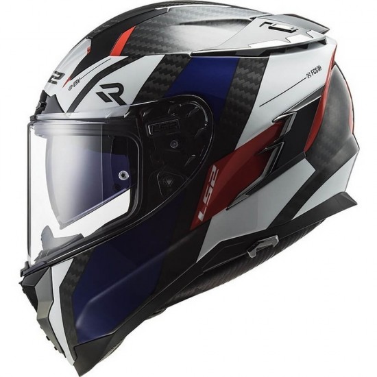 Κράνος LS2 Challenger Carbon FF327 C Alloy λευκό-μπλε-κόκκινο Κράνος LS2 Challenger Carbon FF327 C Alloy λευκό-μπλε-κόκκινο