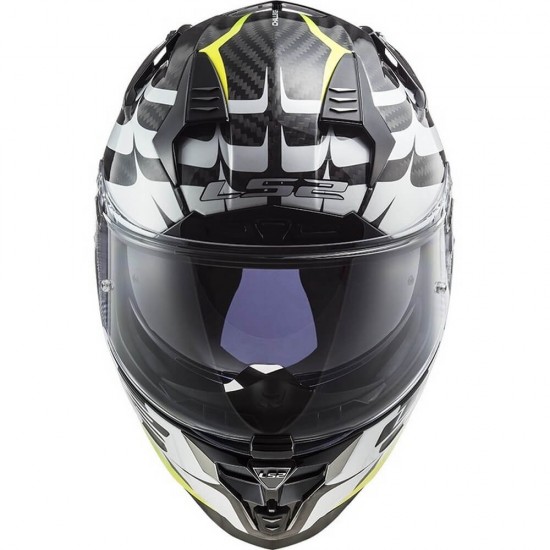 Κράνος LS2 Challenger Carbon FF327 C Flames λευκό-neon κίτρινο Κράνος LS2 Challenger Carbon FF327 C Flames λευκό-neon κίτρινο