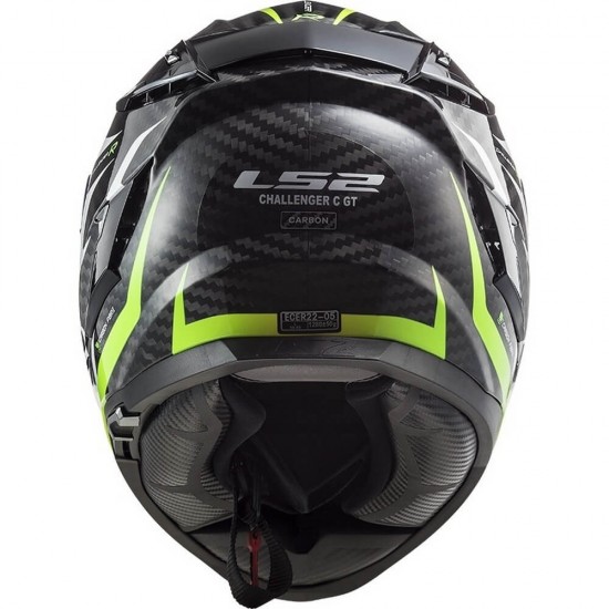 Κράνος LS2 Challenger Carbon FF327 C Flames λευκό-neon κίτρινο Κράνος LS2 Challenger Carbon FF327 C Flames λευκό-neon κίτρινο
