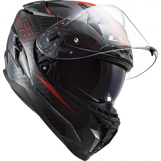 Κράνος LS2 Challenger Carbon FF327 C Fold κόκκινο Κράνος LS2 Challenger Carbon FF327 C Fold κόκκινο
