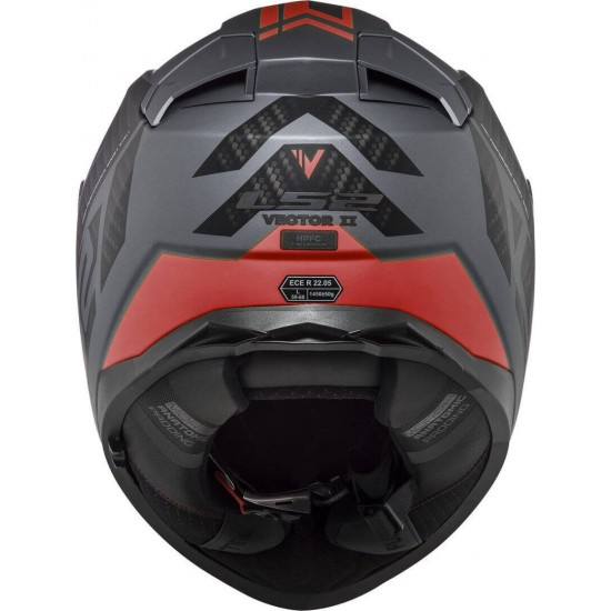 Κράνος LS2 Vector II FF811 Splitter κόκκινο τιτάνιο ματ Κράνος LS2 Vector II FF811 Splitter κόκκινο τιτάνιο ματ