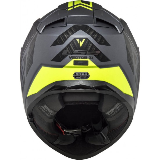 Κράνος LS2 Vector II FF811 Splitter neon κίτρινο τιτάνιο ματ Κράνος LS2 Vector II FF811 Splitter neon κίτρινο τιτάνιο ματ
