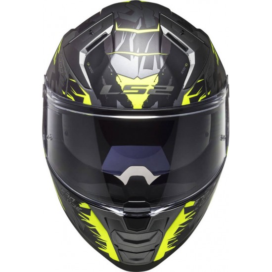Κράνος LS2 Vector II FF811 Techbot neon κίτρινο τιτάνιο ματ Κράνος LS2 Vector II FF811 Techbot neon κίτρινο τιτάνιο ματ
