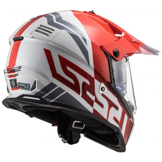 Κράνος LS2 Dual Sport MX436 Pioneer-EVO Evolve κόκκινο άσπρο Κράνος LS2 Dual Sport MX436 Pioneer-EVO Evolve κόκκινο άσπρο